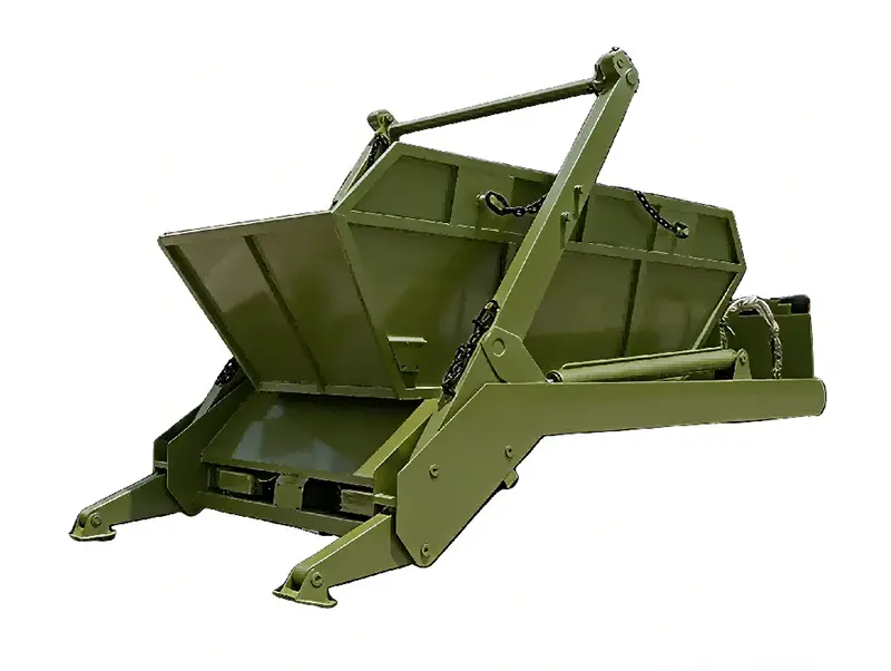 Camion della spazzatura con braccio oscillante