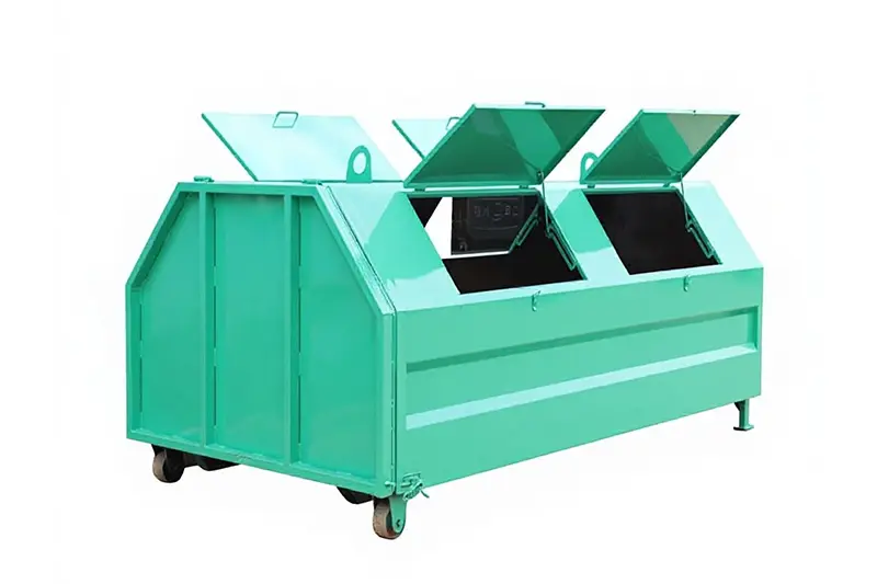 Bidone della spazzatura con braccio a gancio