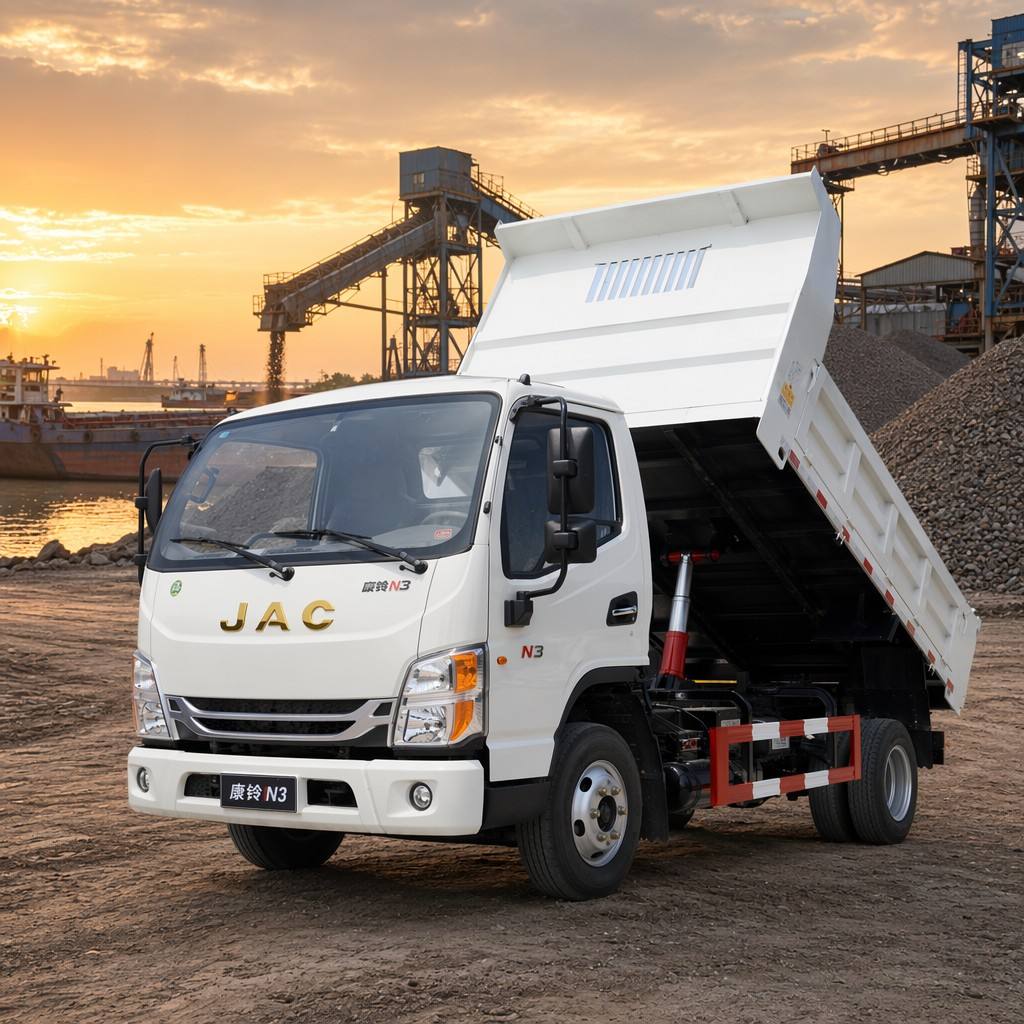 Autocarro con cassone ribaltabile leggero da 3-5 tonnellate con telaio JAC in vendita
